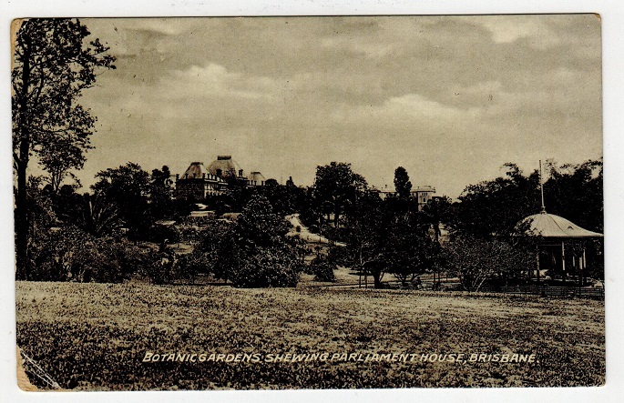 QUEENSLAND - 1906 1d rate postcard with 