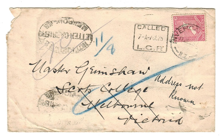 AUSTRALIA - 1925 DEAD LETTER OFFICE cover. 