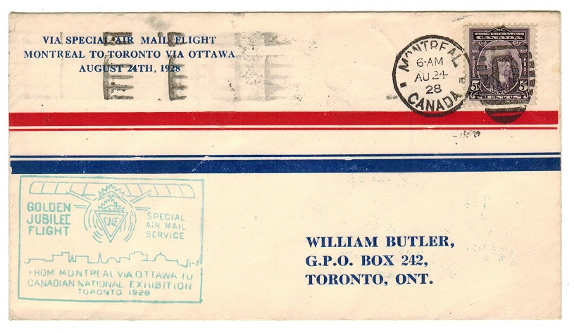 CANADA - 1929 first flight cover to Toronto.
