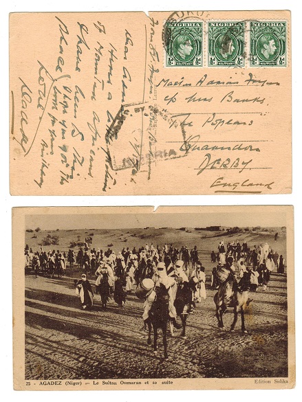 NIGERIA - 1942 postcard censored to UK.
