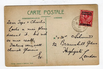 MOROCCO AGENCIES - 1913 postcard used from TANGIER (CODE B).