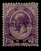 SOUTH WEST AFRICA - 1927 1/3d violet mint (hinge remain) hanstamped SPECIMEN in violet.  SG 56s.