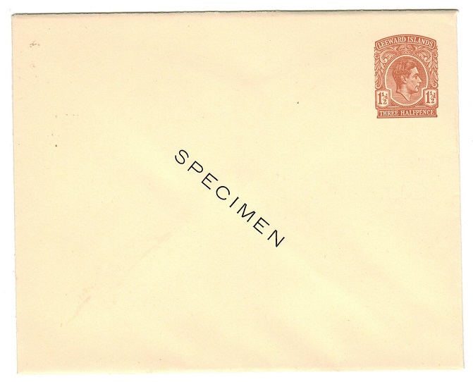 LEEWARD ISLANDS - 1938 1 1/2d PSE unused with SPECIMEN in black.  