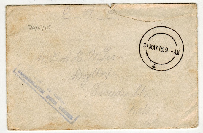 SOUTH WEST AFRICA - 1915 stampless 