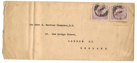 PAPUA - 1914 4d rate missionary cover to UK used at SAMARAI.