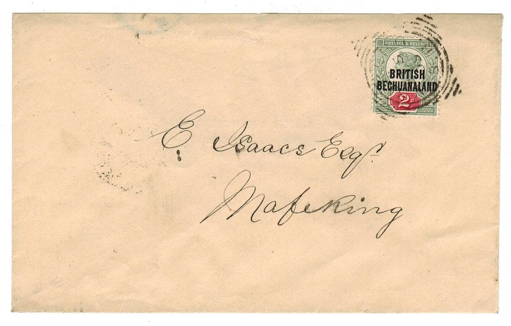 BECHUANALAND - 1895 2d rate local cover used at VYRBURG/B.B.
