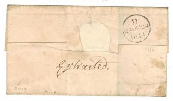 BAHAMAS - 1814 outer wrapper BAHAMAS s/l handstamp.