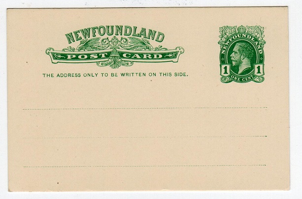 NEWFOUNDLAND - 1914 1c green PSC unused.  H&G 11.