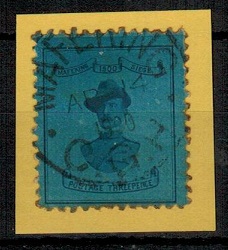CAPE OF GOOD HOPE - 1900 3d deep blue adhesive used.  SG 20.