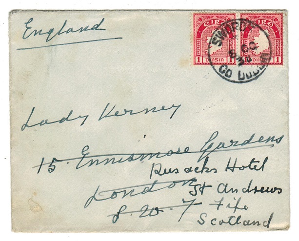 IRELAND - 1938 1d rate cover to UK used at SWORDS.