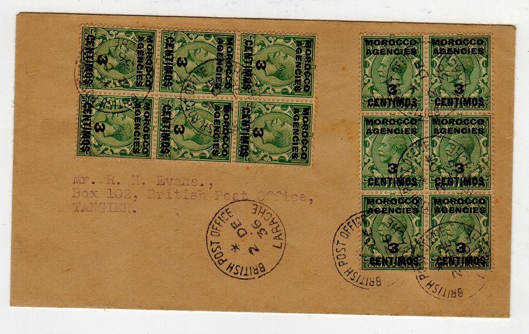 MOROCCO AGENCIES - 1936 local cover used at LARACHE.