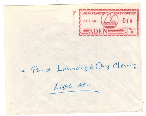 ADEN - 1960 10c meter mark cover used locally.
