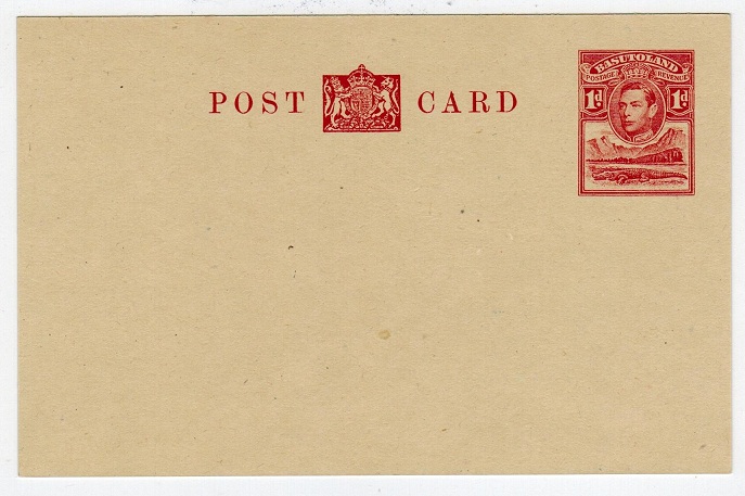 BASUTOLAND - 1937 1d red PSC unused.  H&G 4.