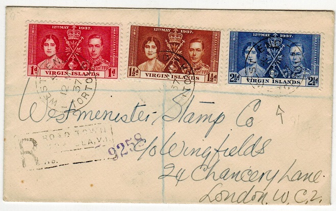 BRITISH VIRGIN ISLANDS - 1937 registered 