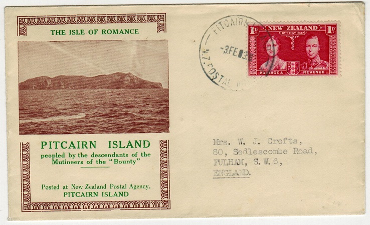 PITCAIRN ISLAND - 1938 illustrated 1d 