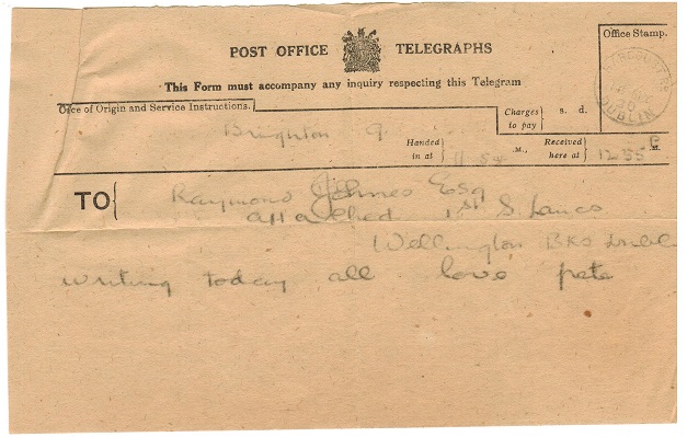IRELAND - 1930 use of TELEGRAM form.
