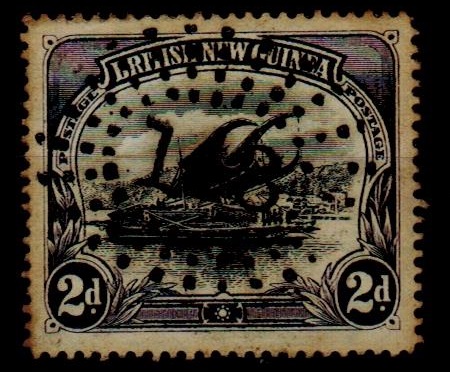 PAPUA - 1901 2d black and violet struck 