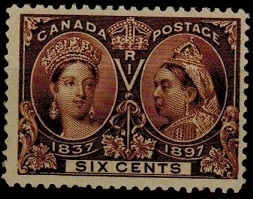 Canada - 1897 6c brown 