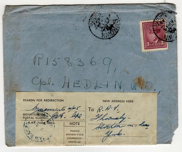 CANADA - 1945 cover to UK with 