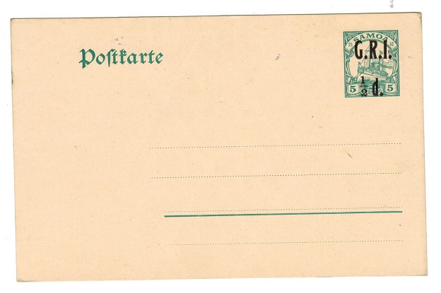 SAMOA - 1916 1/2d on 5pfg green 