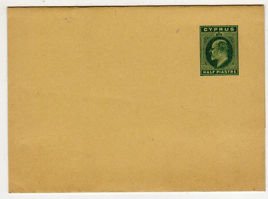 CYPRUS - 1902 1/2p green postal stationery wrapper unused.  H&G 6.