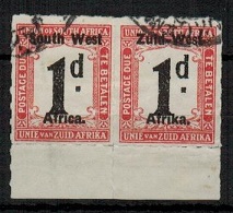 SOUTH WEST AFRICA - 1923 1d black and rose 