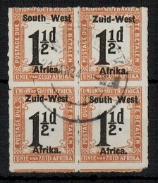 SOUTH WEST AFRICA - 1923 1 1/2d black and yellow brown 