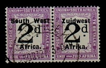 SOUTH WEST AFRICA - 1924 2d black and violet 